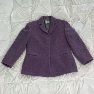 Sfi Femme Women's Lined Purple Blazer Single Breasted Notched Lapel size 10